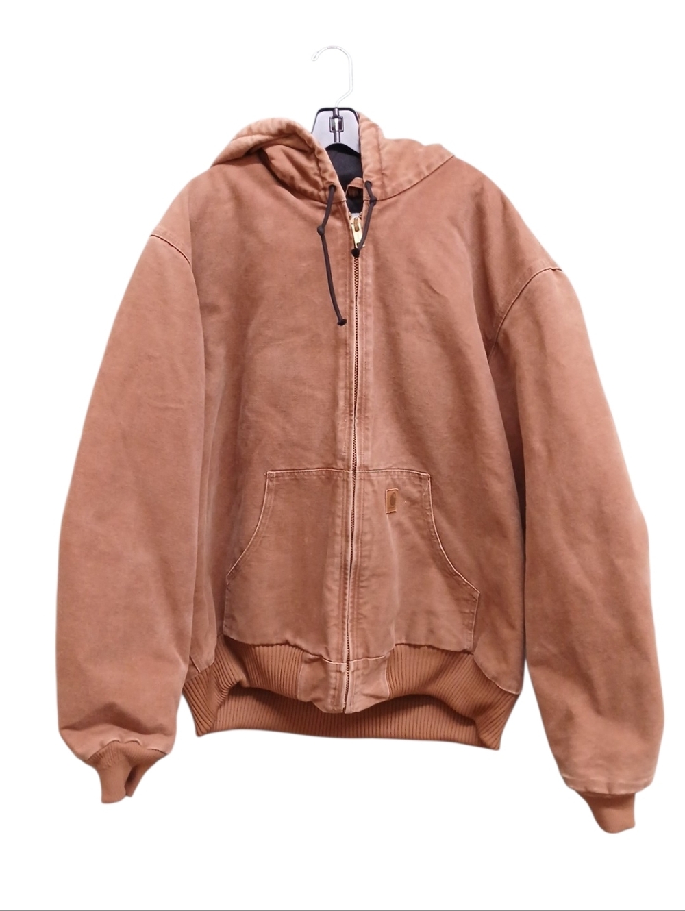 Carhartt Rust-Toned Zip Hooded Work Jacket Size Extra Large Tall